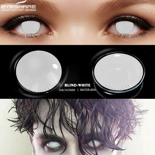 Blind White Contact Lenses
