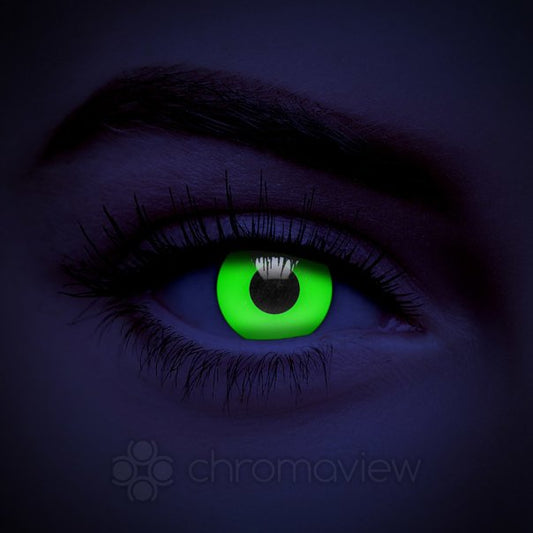 Green Glow in the Dark Contact Lenses