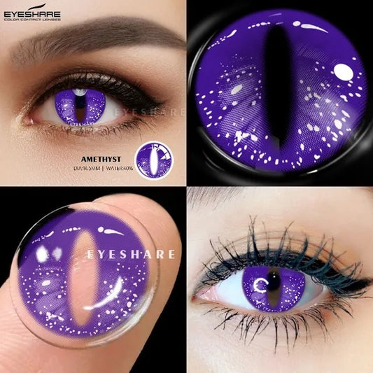 Purple Cat Eye Contact Lenses