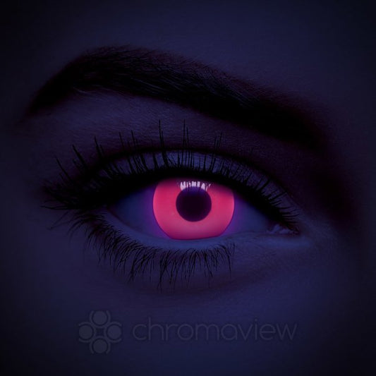 Red Glow in the Dark Contact Lenses