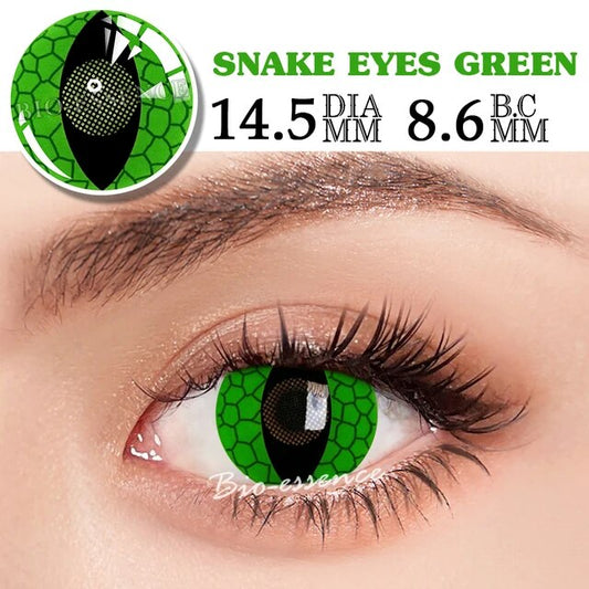 Snake Eyes Green Contact Lenses
