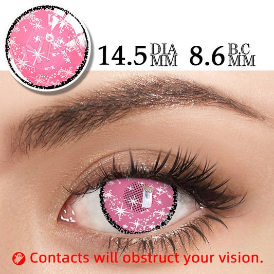 Starry Pink Contact Lenses