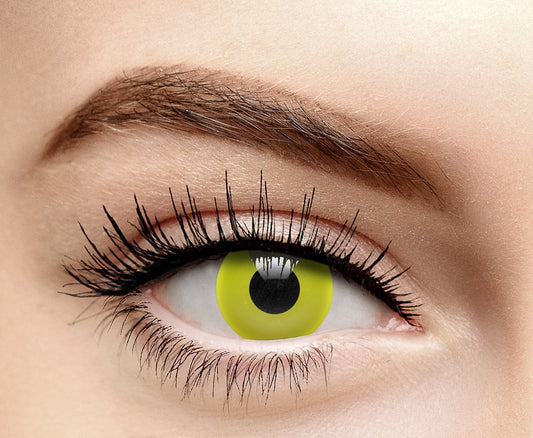 Yellow Glow in the Dark Contact Lenses (UV)