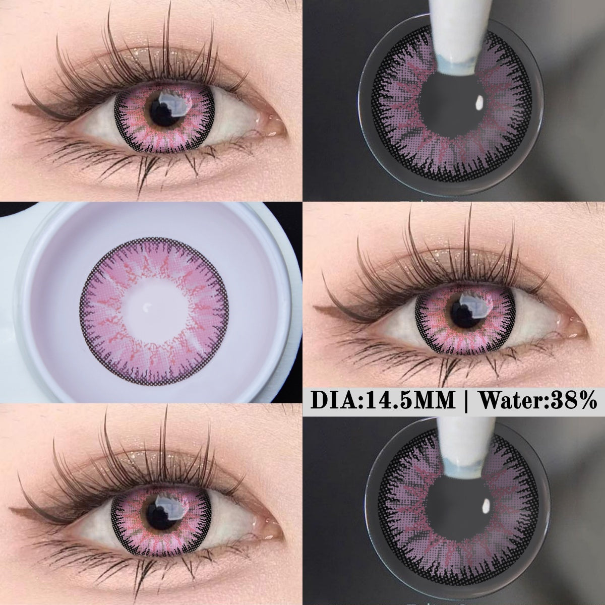 Pretty in Pink Contact Lenses