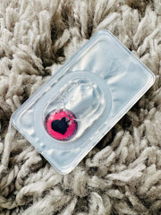 Pink Heart Contact Lenses