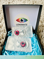 Pink Heart Contact Lenses