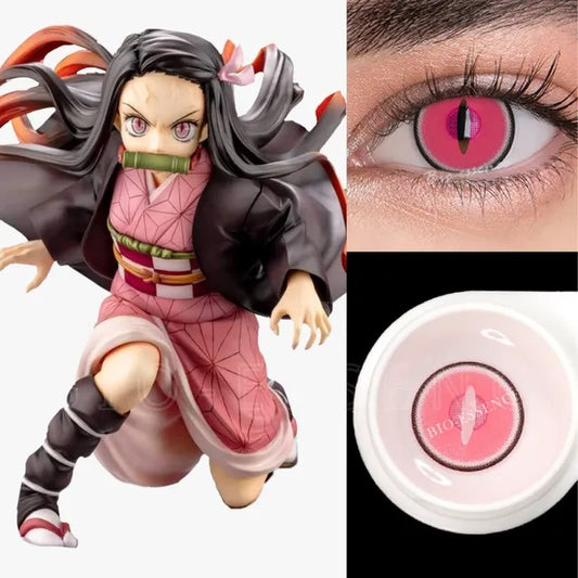 Nezuko Demon Slayer Pink Contact Lenses