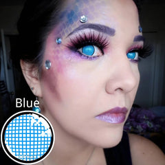 Blue Mesh Sclera Contact Lenses