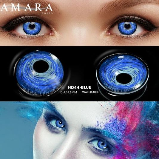 Blue Swirl Contact Lenses