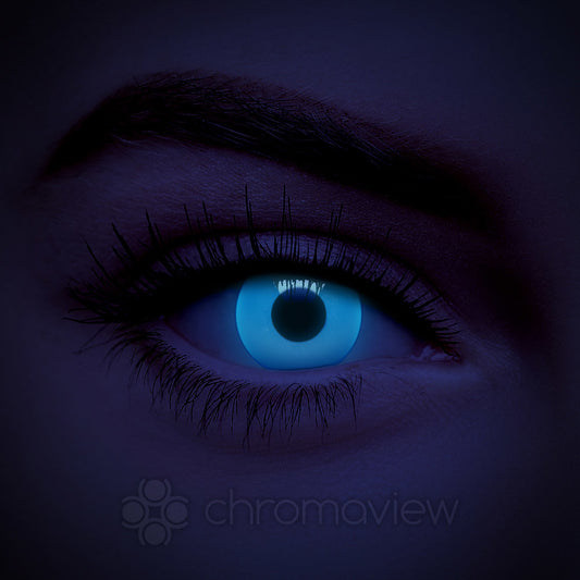 Blue Glow in the Dark Contact Lenses