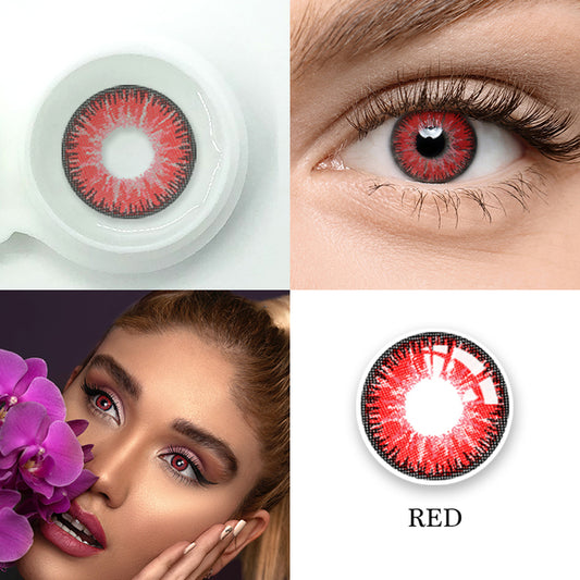 Bullseye Red Contact Lenses
