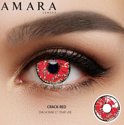 Red Crack Contact Lenses