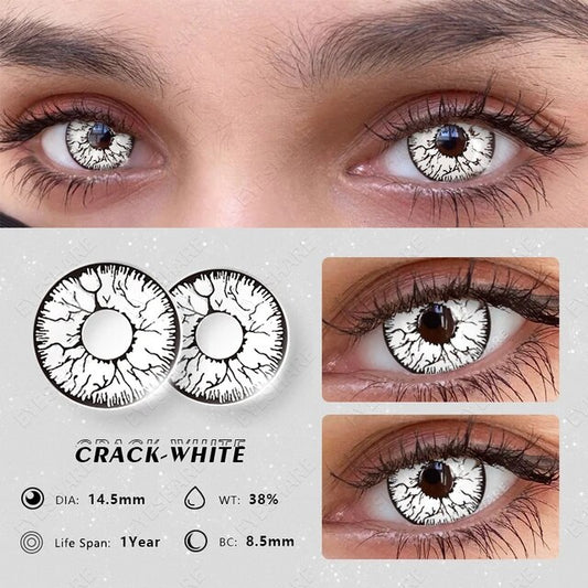 Crack White Contact Lenses