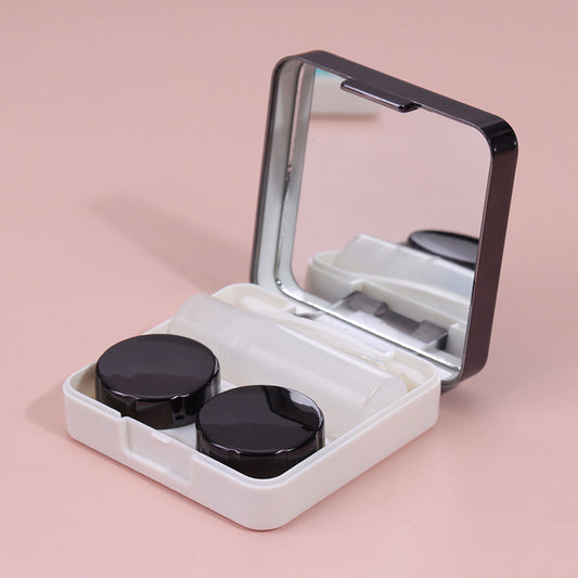 Metallic Black Contact Lens Case & Kit