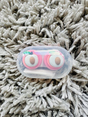 Peach Contact Lens Case & Kit