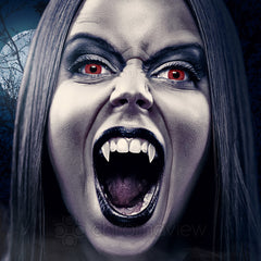 Red Glow in the Dark Contact Lenses (UV)