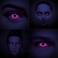 Red Glow in the Dark Contact Lenses (UV)