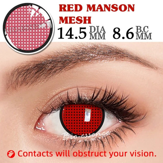 Red Manson Mesh Contact Lenses