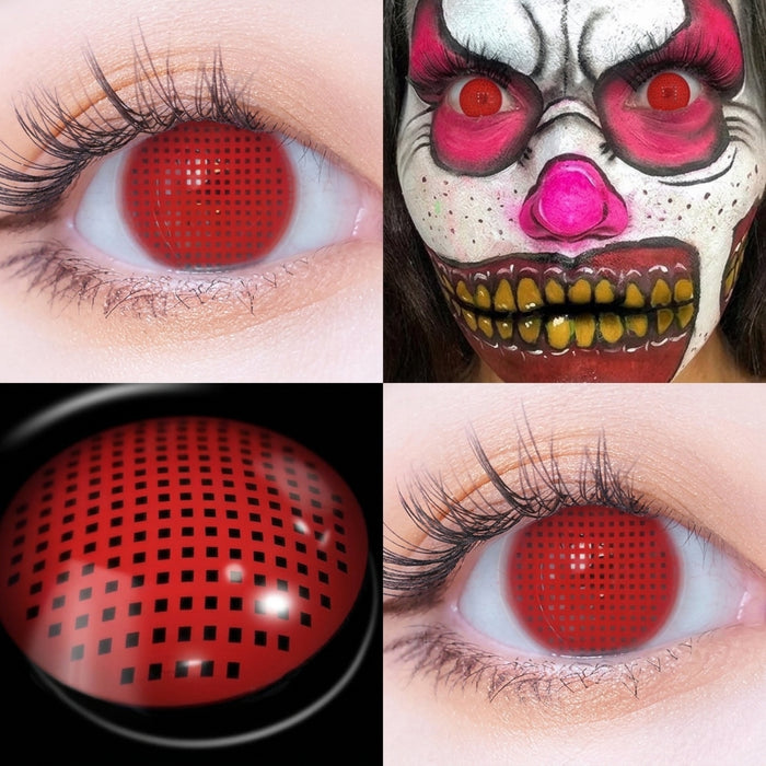 Red Mesh Sclera Contact Lenses