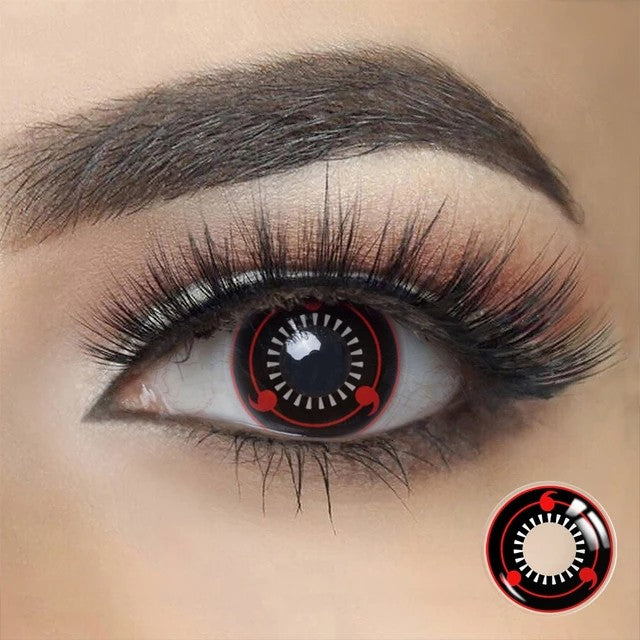Triple Tomoe Sharingan Contact Lenses